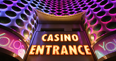 An image of a casino entrance in Las Vegas